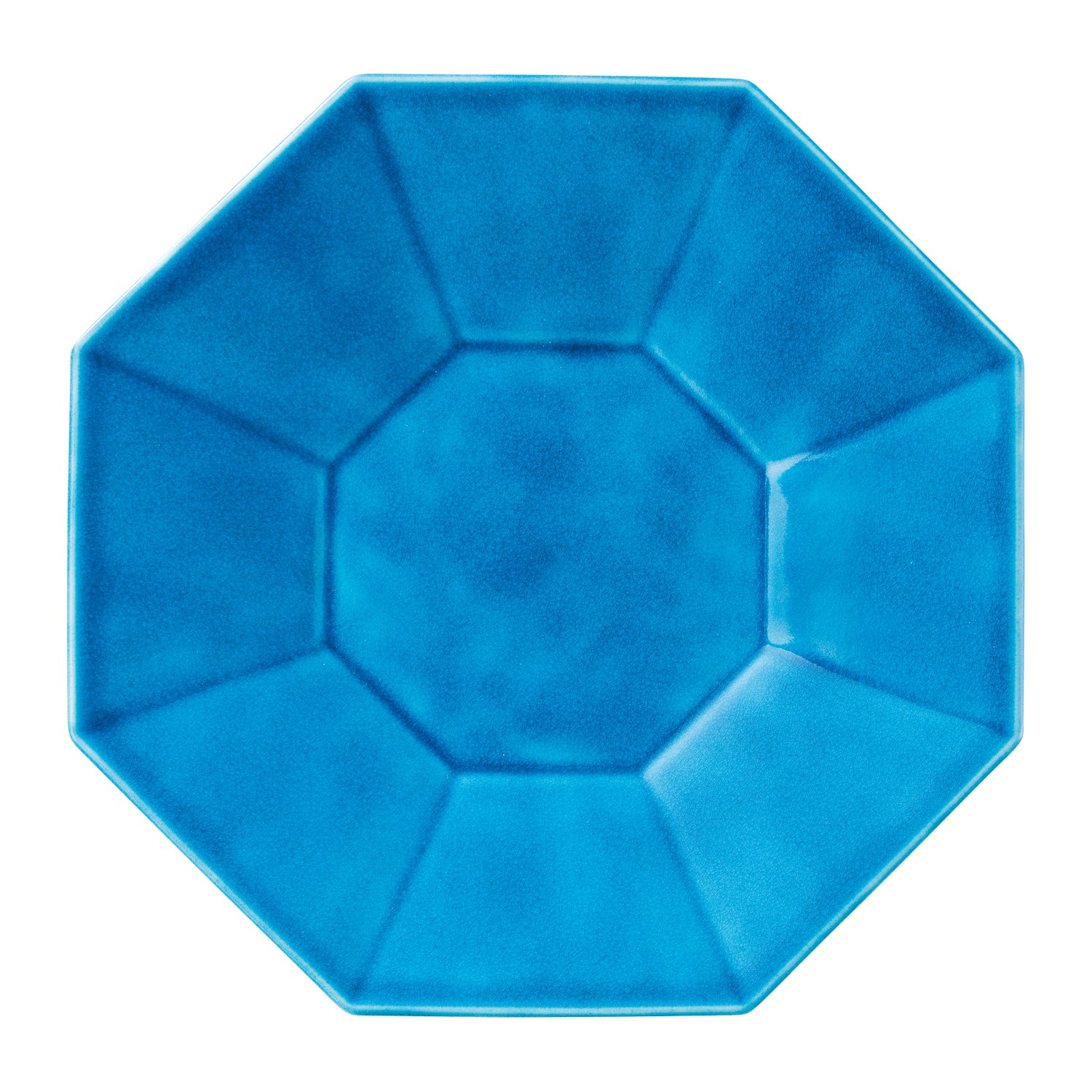 MINOYAKI Blue Octagon Plate 00050 MST076
